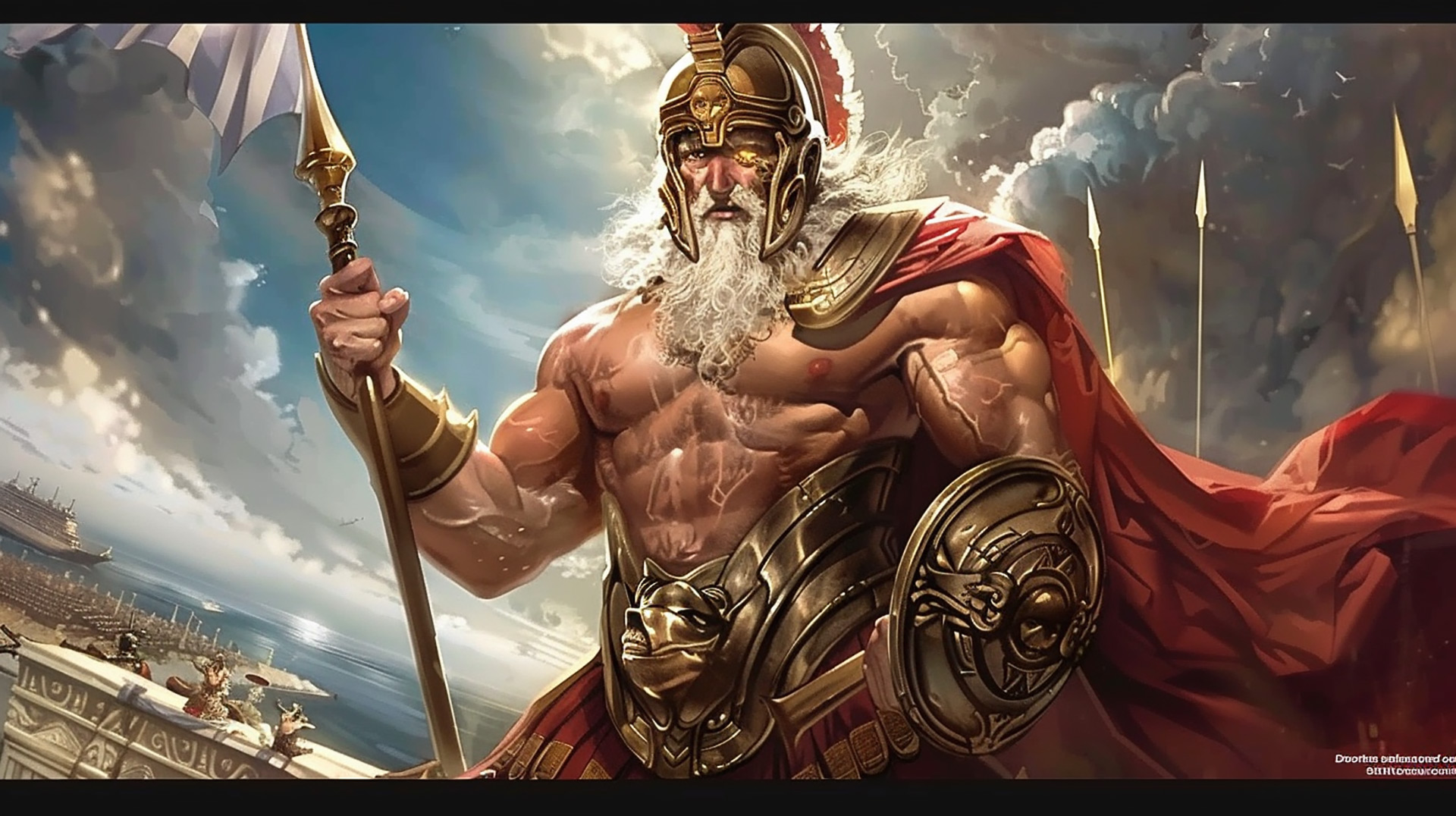 Zeus's Dominion: AI Wallpaper Capturing the King of the Olympians