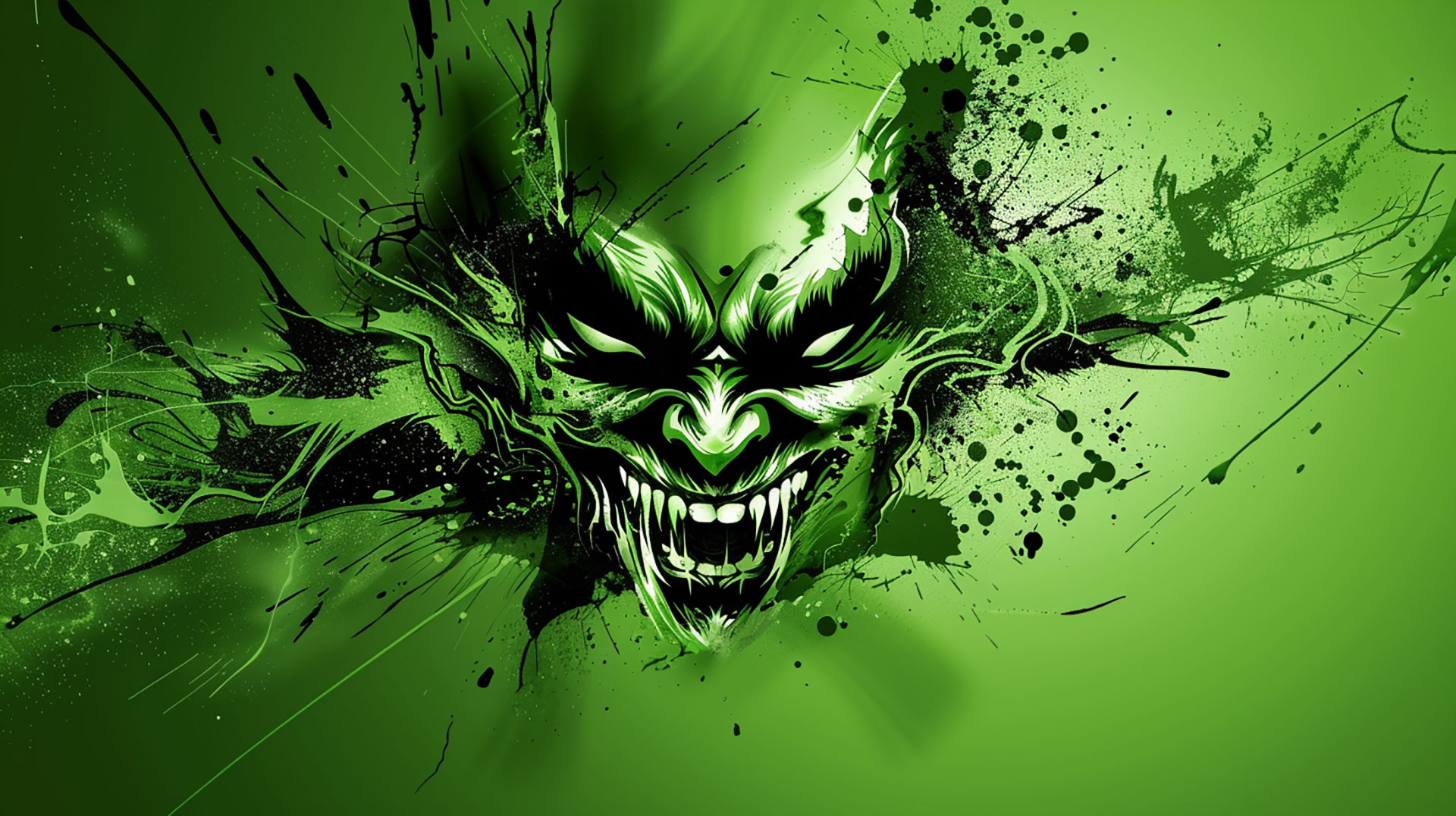 Green Monster AI Image: HD Wallpaper for Desktop