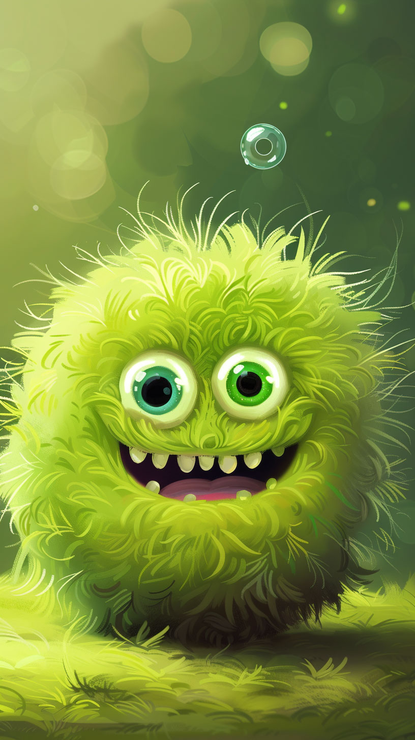 Ultra HD Green Monster Wallpaper for Samsung Devices