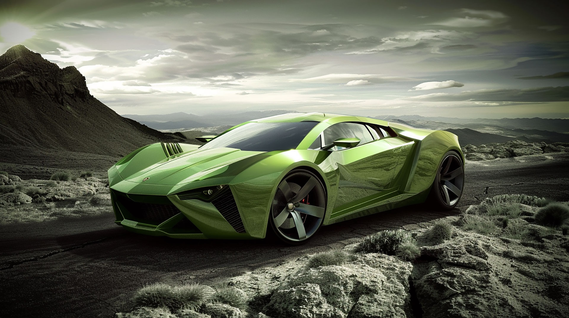 Ultra HD Green Supercar Background: Free Download