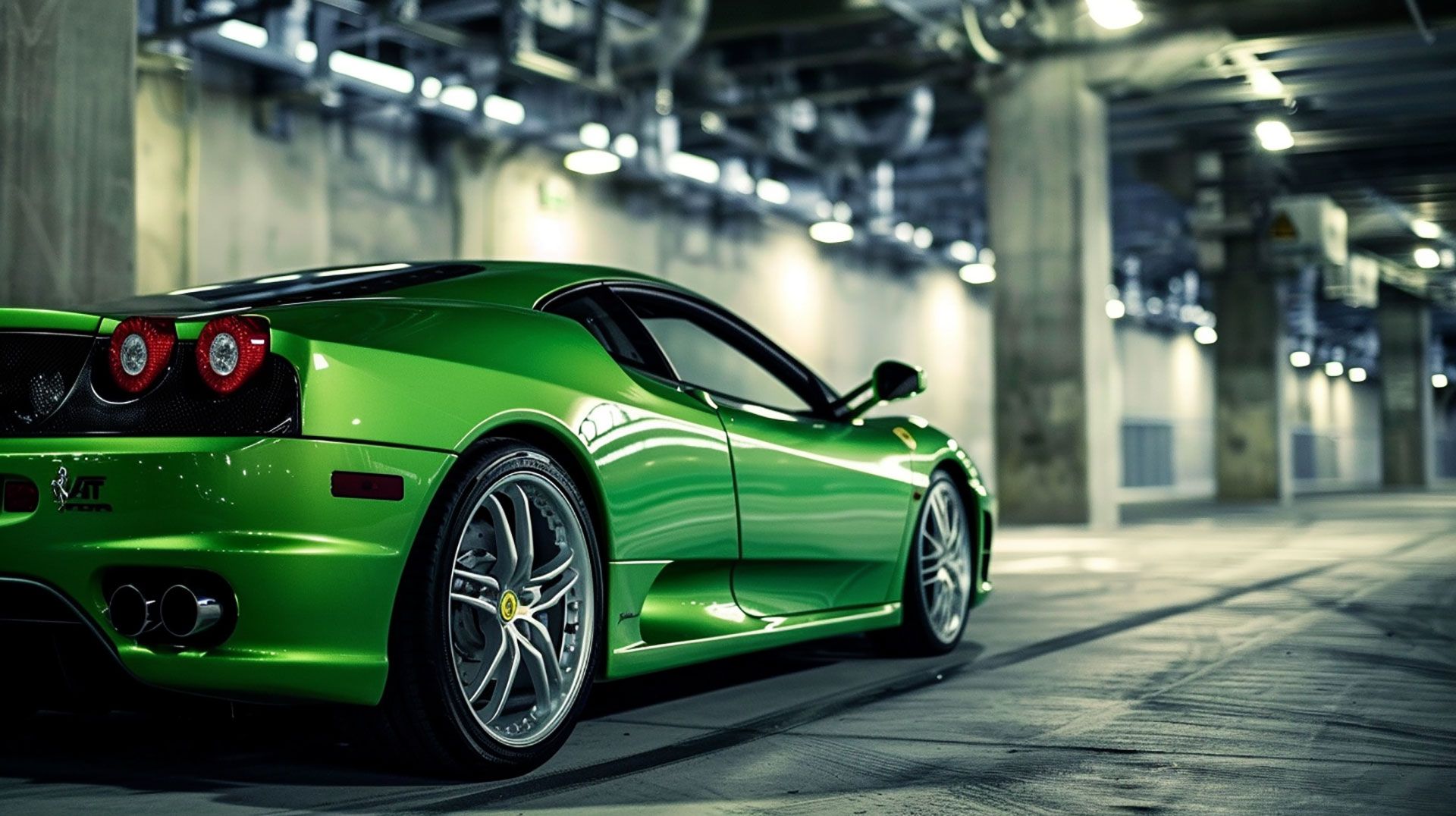 Green Supercar Desktop Wallpaper: HD Quality