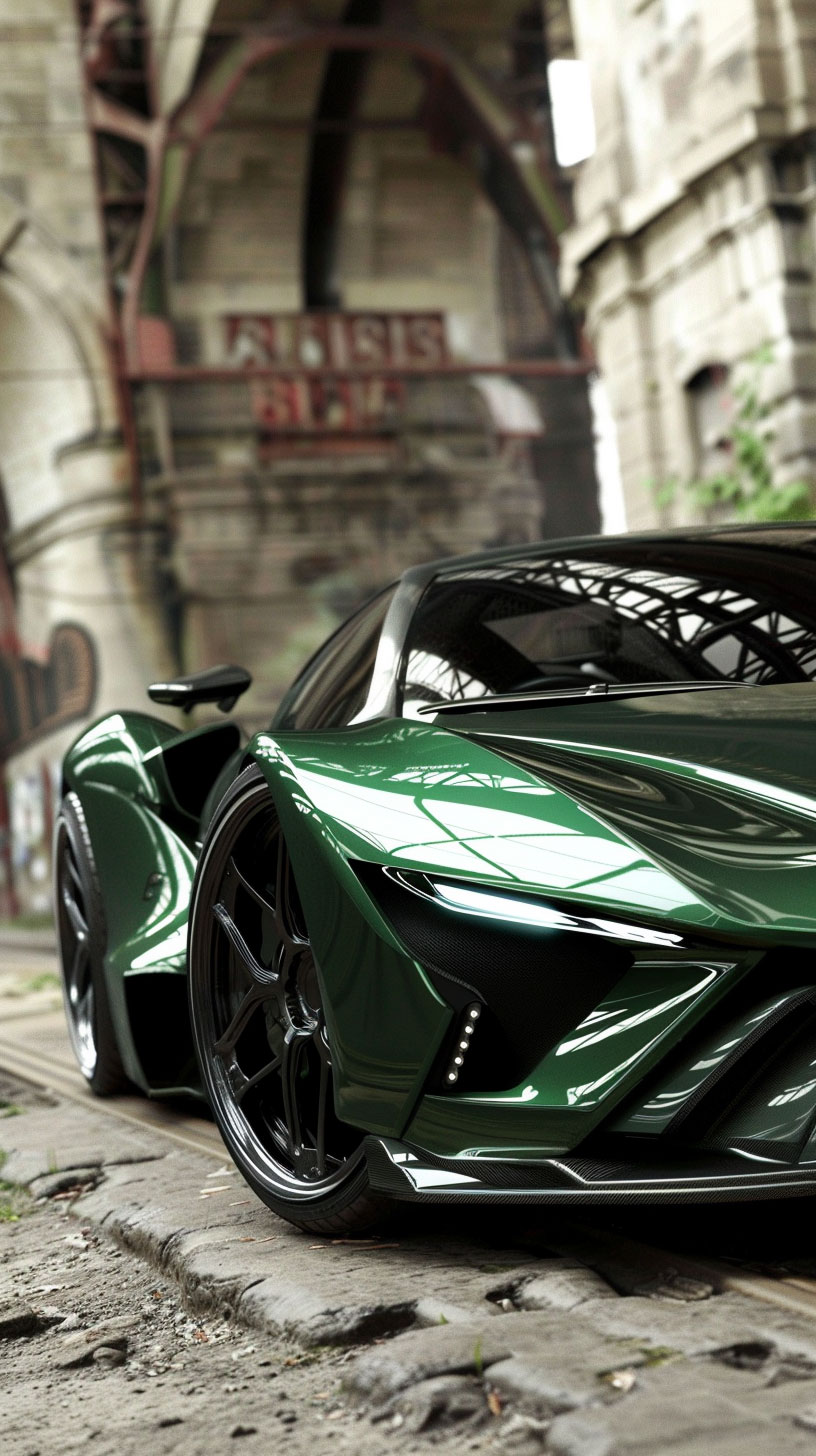 Ultra HD Green Supercar Wallpaper for Samsung Devices