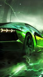 4K Green Supercar Mobile Background for Android