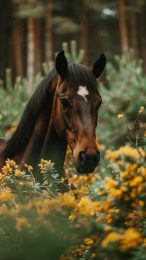 Horse Galloping on Beach: Coastal Mobile Wallpaper