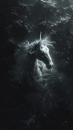 Pastel Horse Silhouette: AI-Generated Wallpaper for iPhone