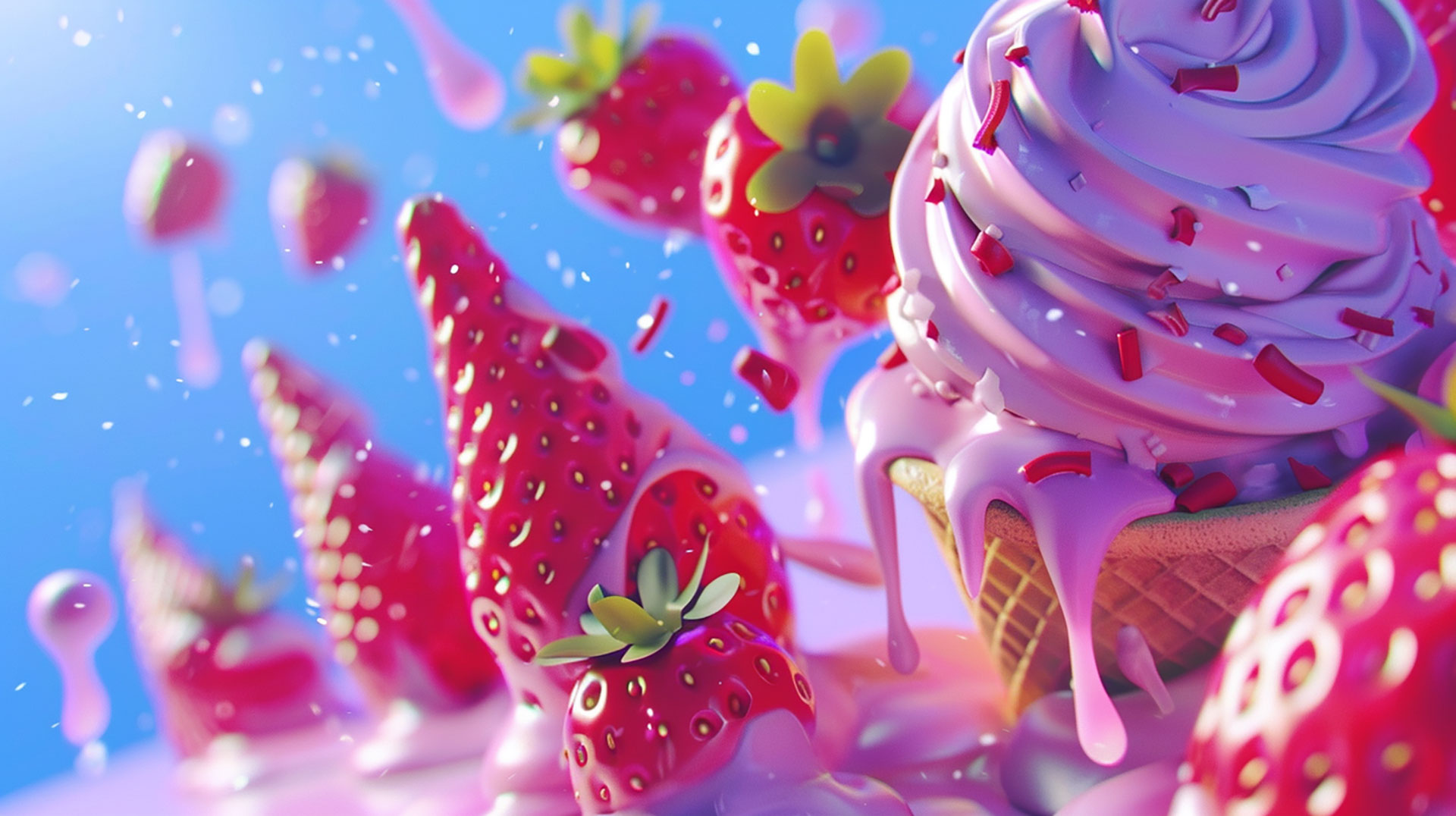 Whimsical Treats: Ice Cream AI Wallpaper Gallery