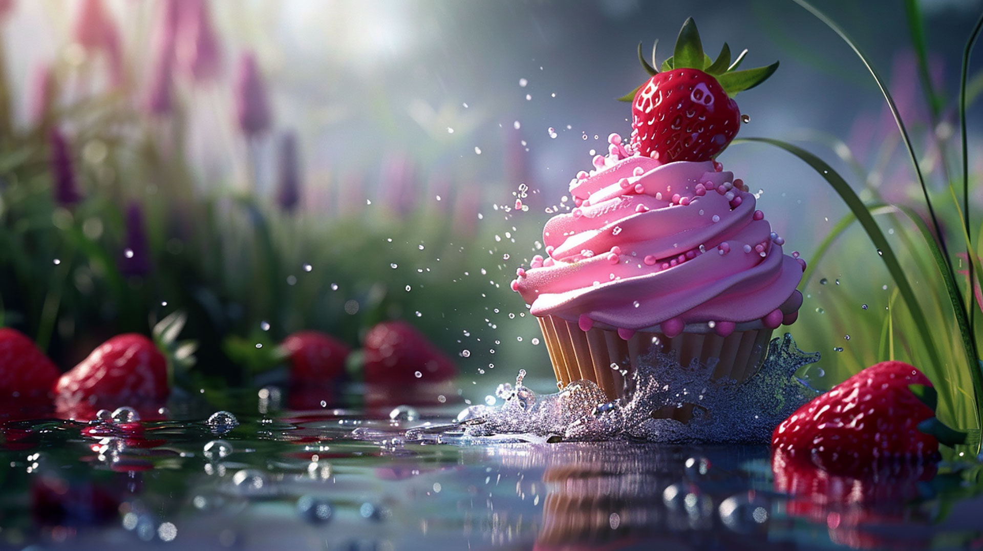 Icy Delights: Ice Cream AI HD Wallpaper Collection