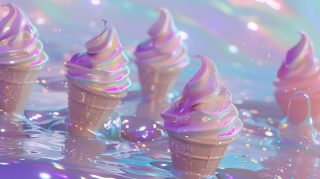 Creamy Creations: Ice Cream AI Desktop Backgrounds