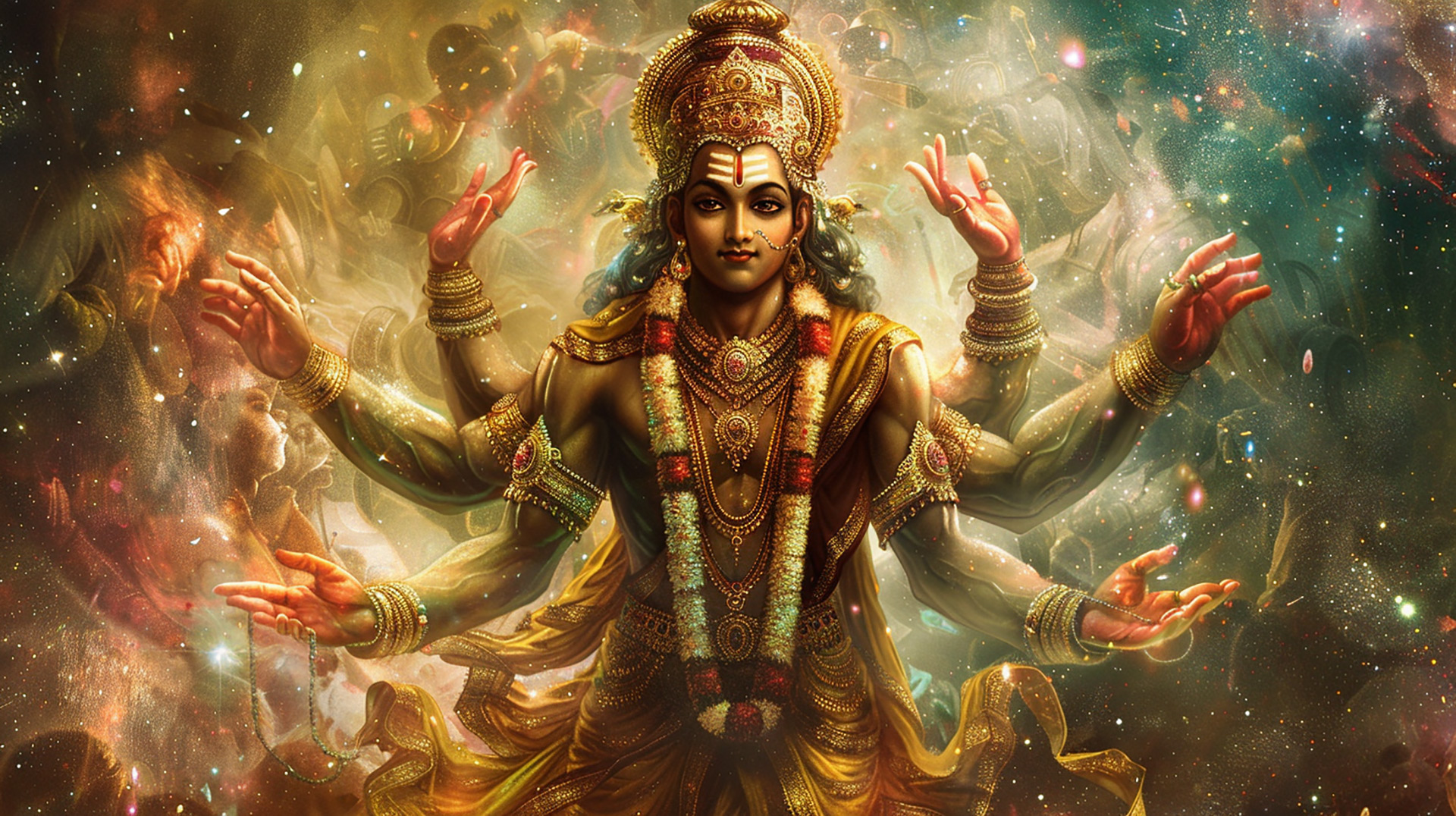 Vishnu's Grace: Digital Art of Lord Vishnu