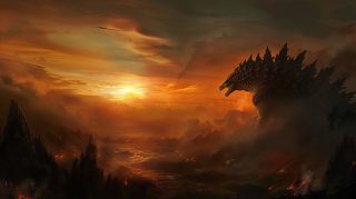 Japanese Godzilla Atomic Breath Desktop Background