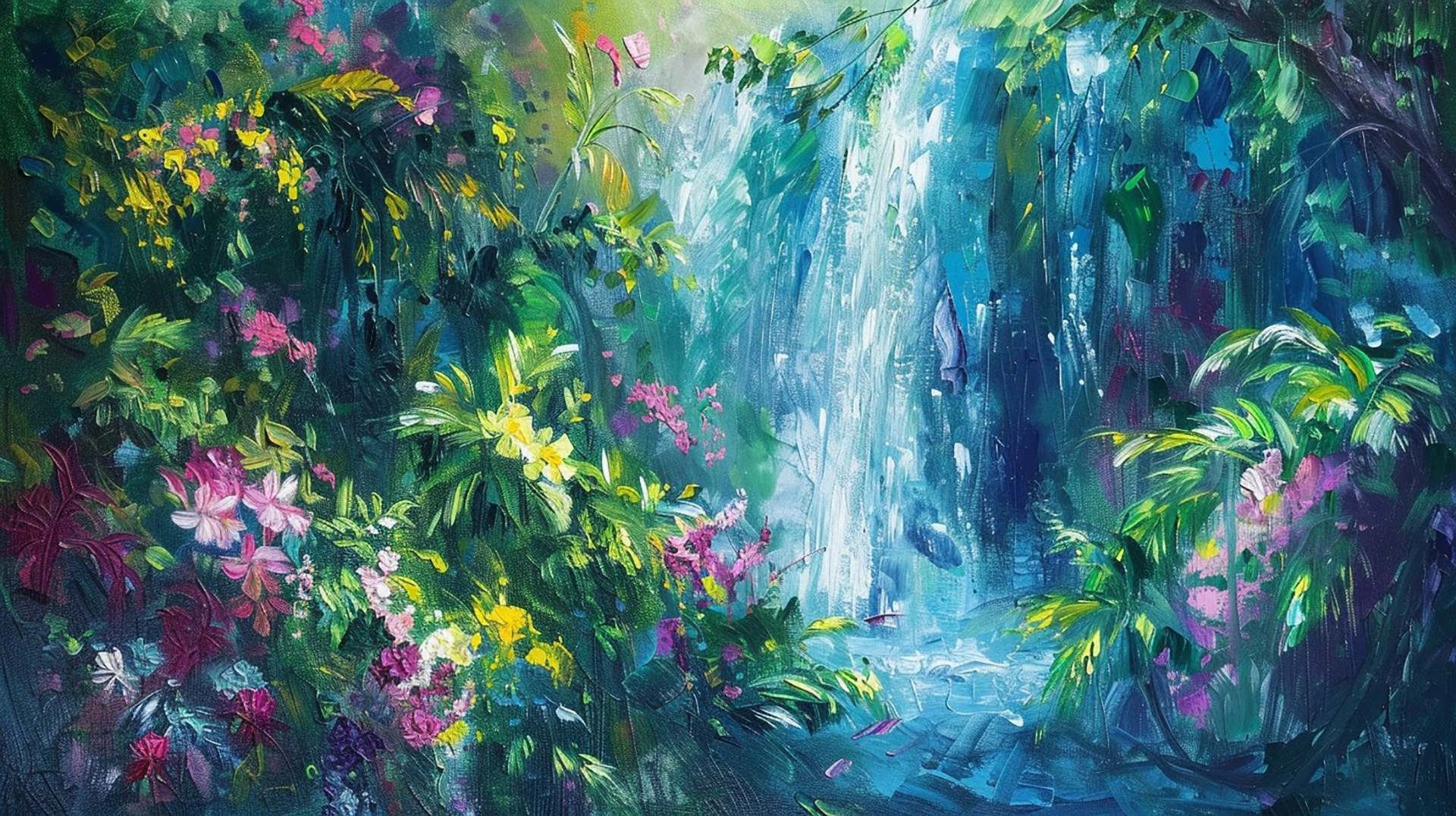 Brushstrokes of the Wild: Jungle Painting Wallpapers in HD