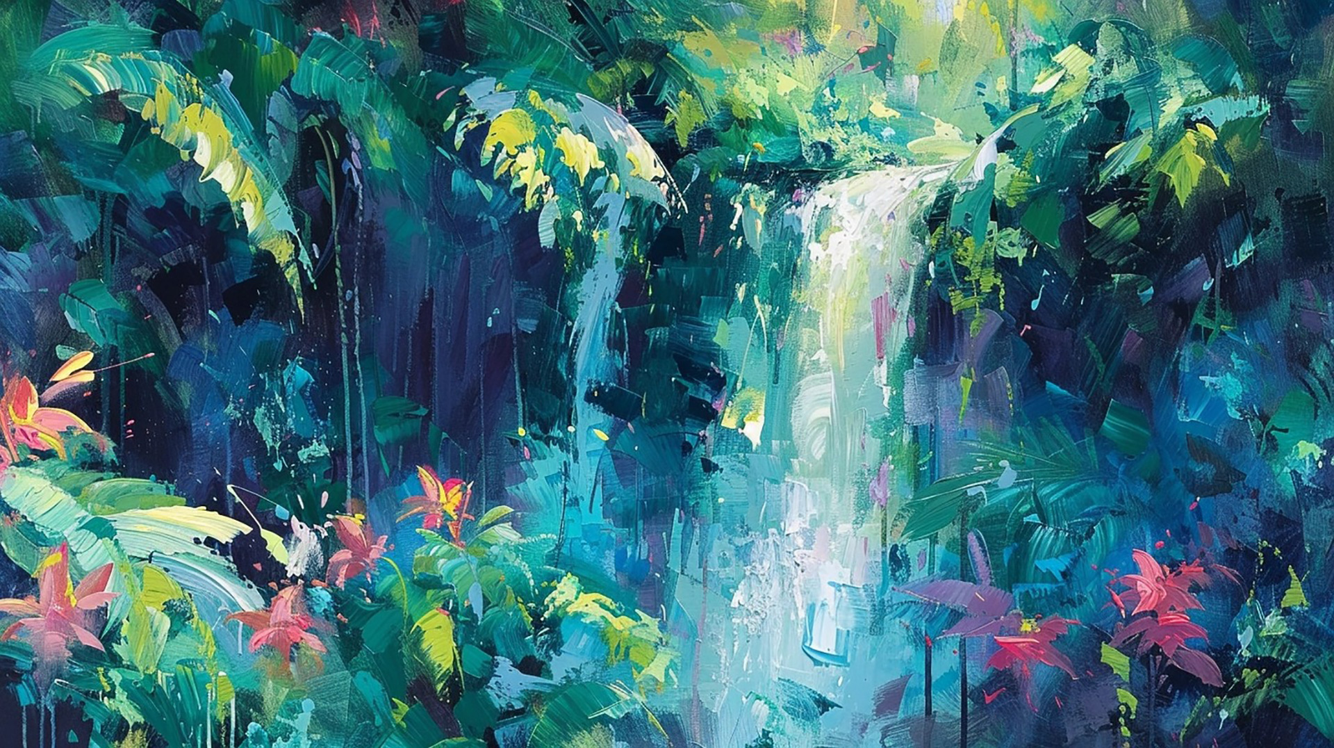 Palette of the Tropics: Colorful Jungle Art in 4K