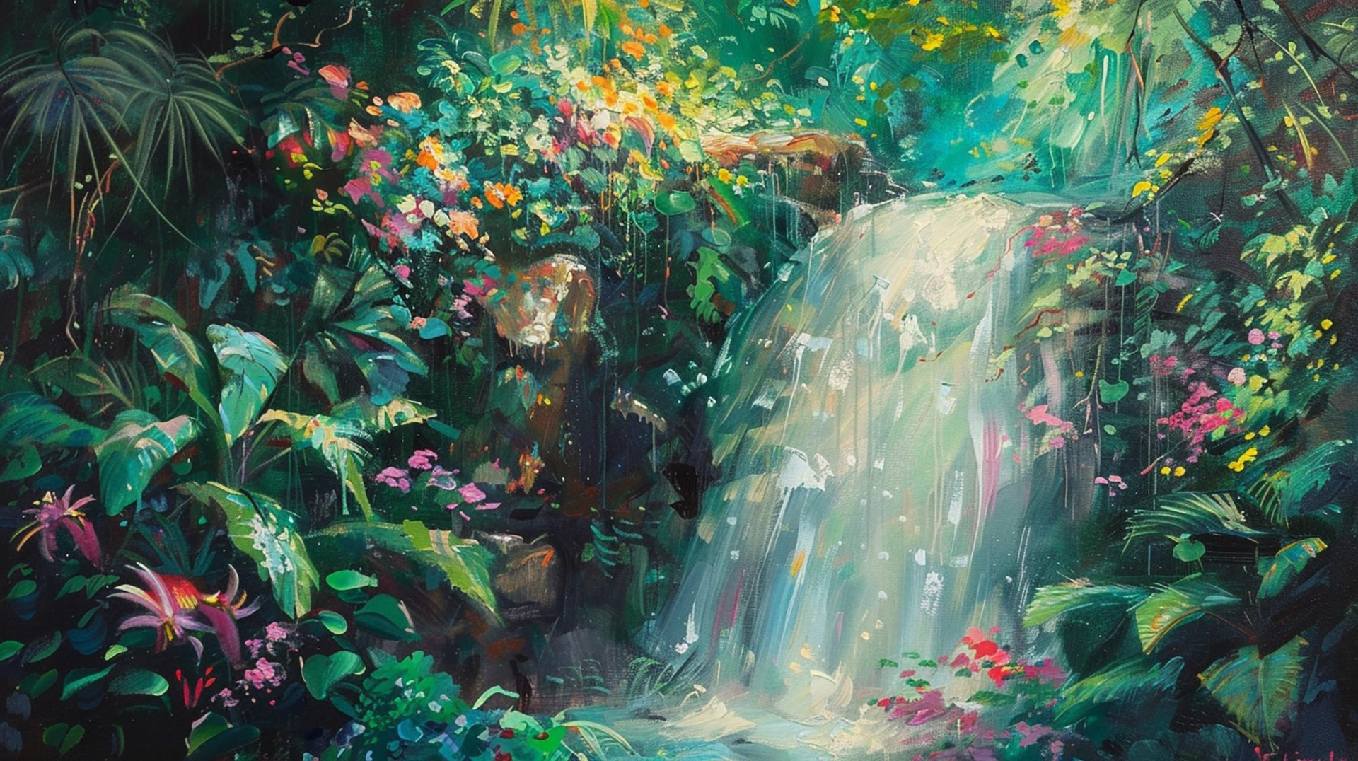 Abstract Rainforest: Modern Jungle Paintings for Desktop