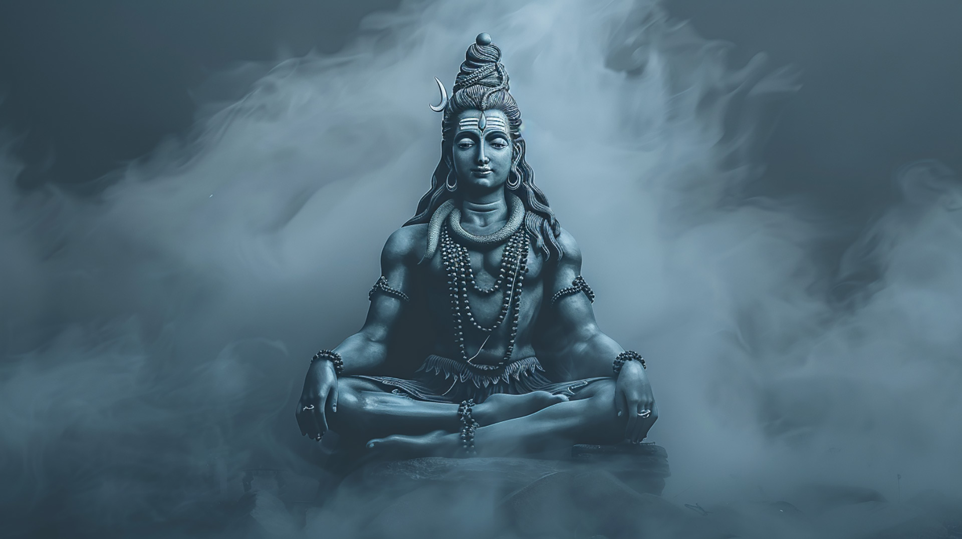 Lord Shiva with Trident: HD Digital Wallpaper