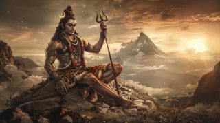 Celestial Lord Shiva: HD Digital Background for PC