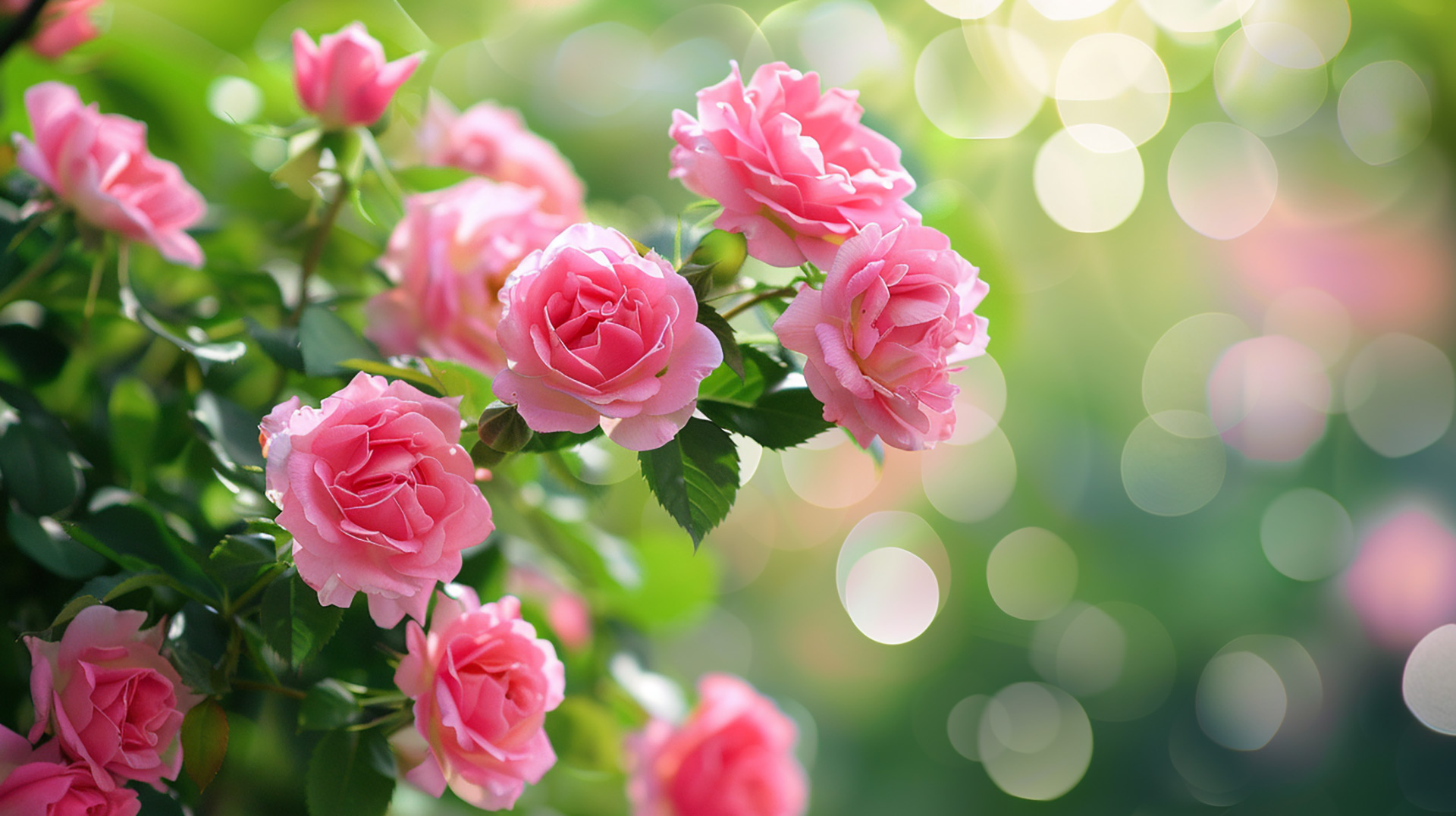 Pink Rose Petal Kisses: Romantic PC Wallpaper