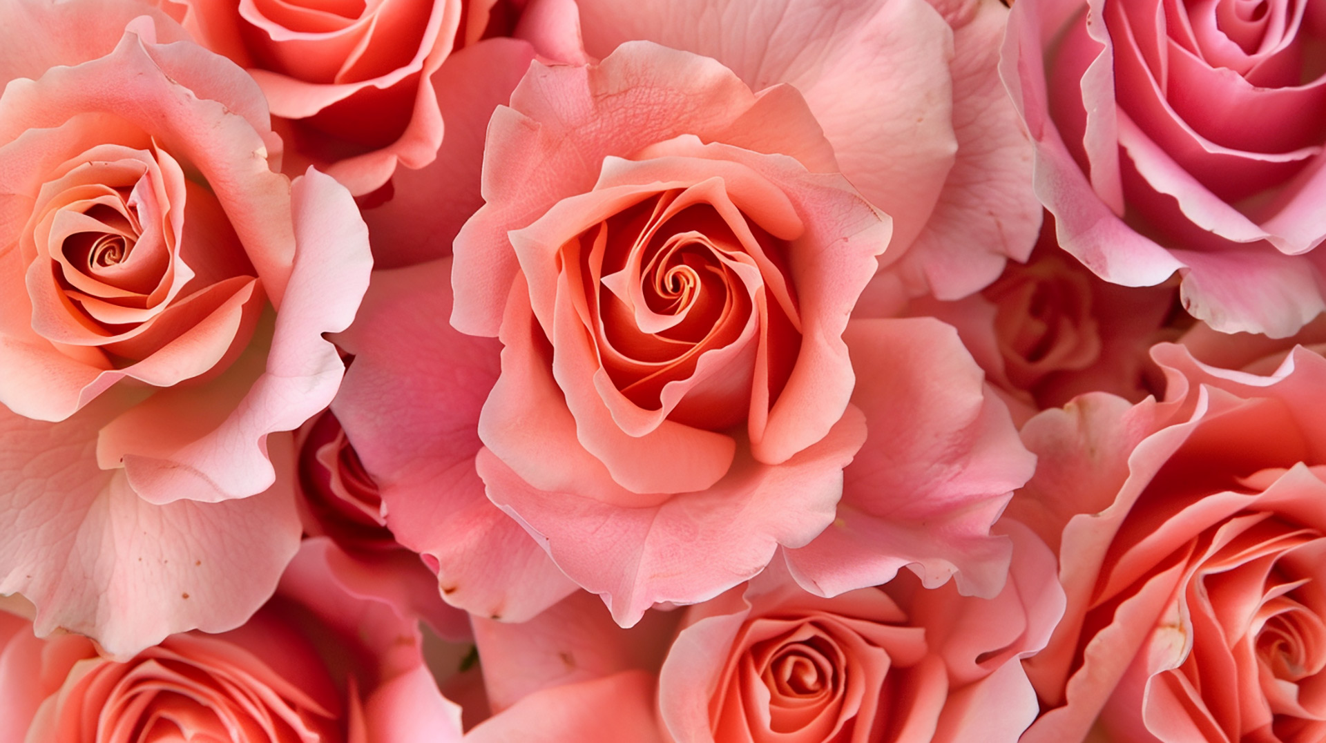 Pastel Pink Rose Passion: Love Digital Wallpaper