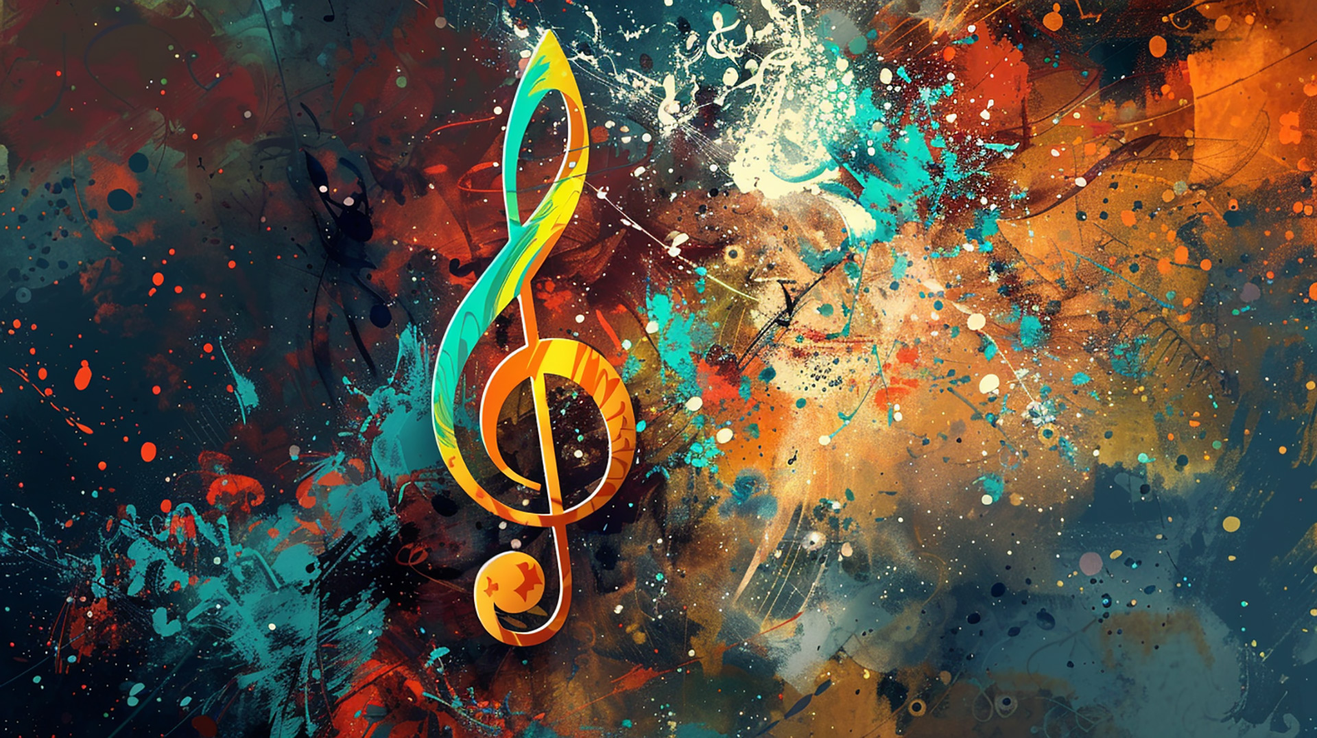 Digital Melodies: HD Music Background for Desktop