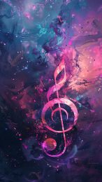 Melodic Journey: Music-Themed iPhone Wallpaper