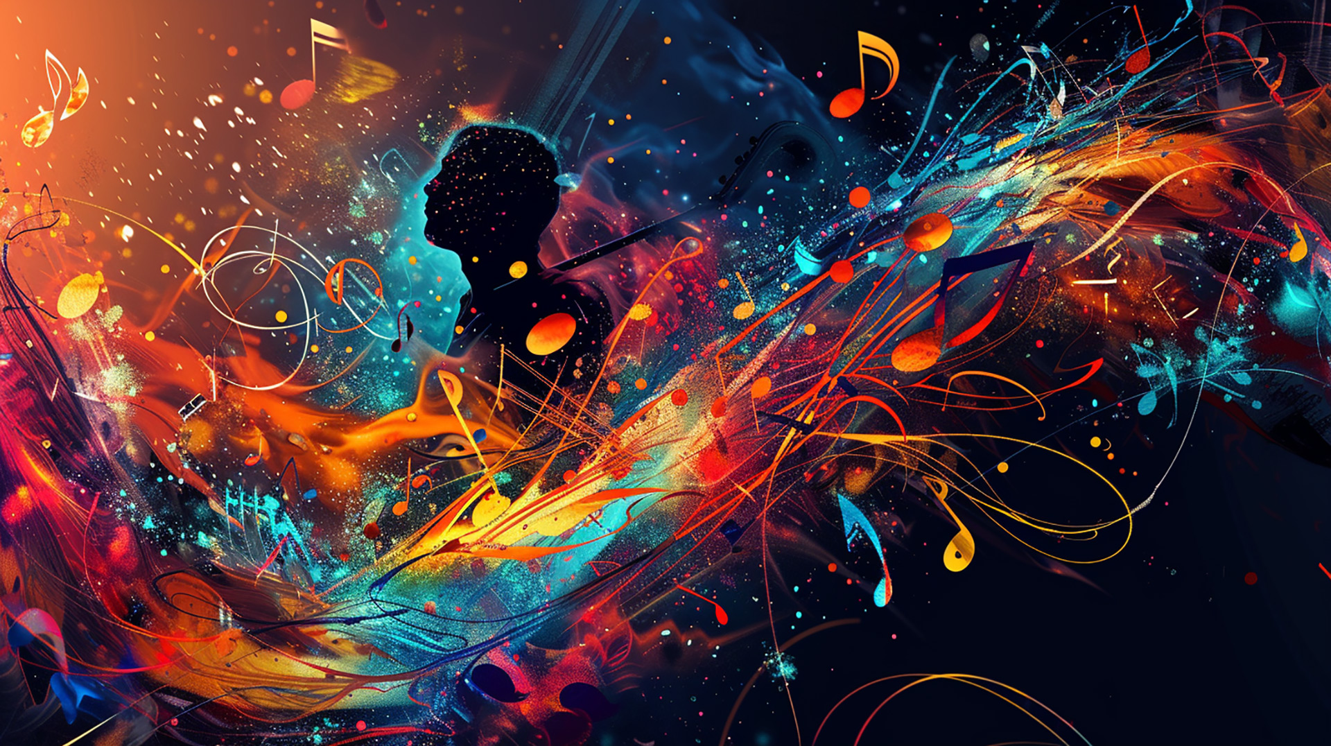 Vibrant Harmony: Free Music AI Wallpapers Download