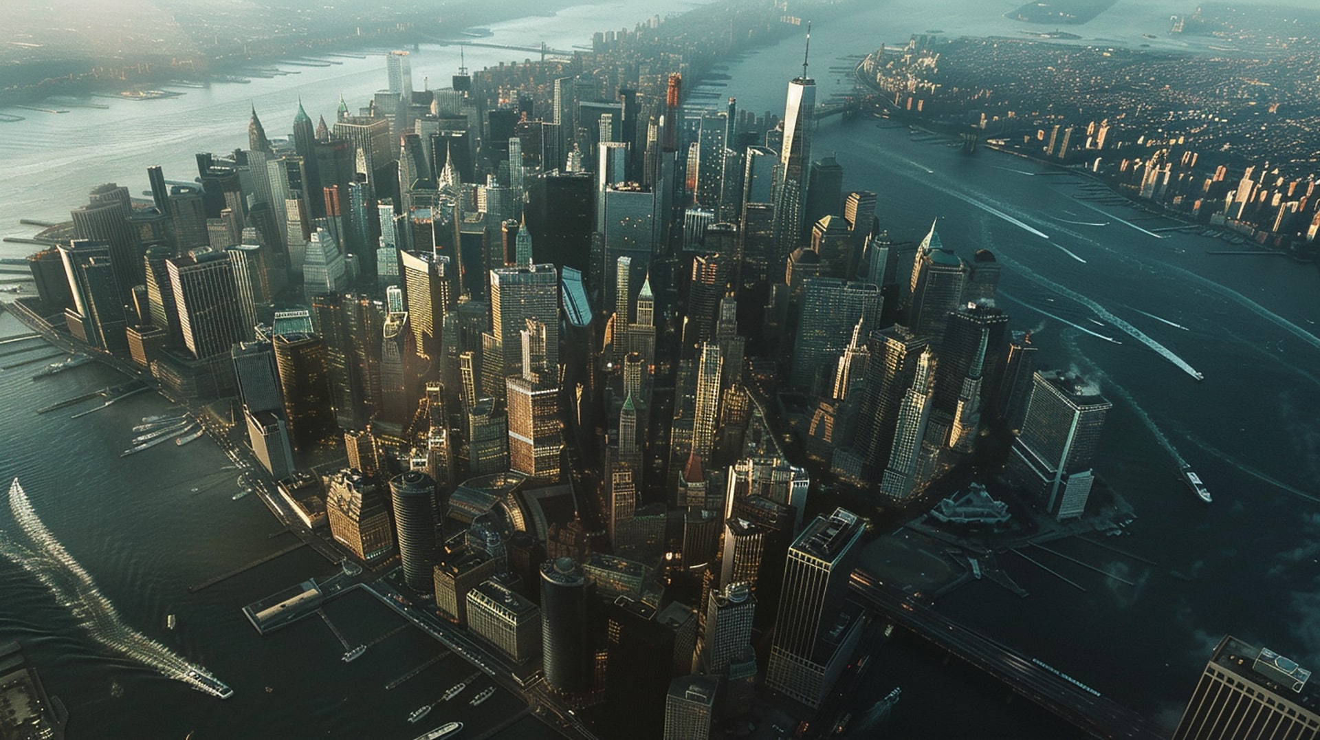 Tomorrow's Metropolis: New York City 2100 Wallpaper