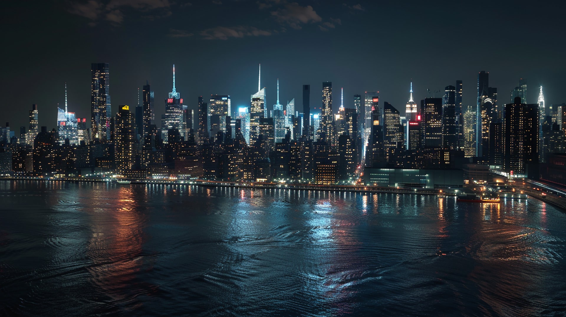 Neo-Manhattan Dreams: 4K Wallpaper of Future NYC