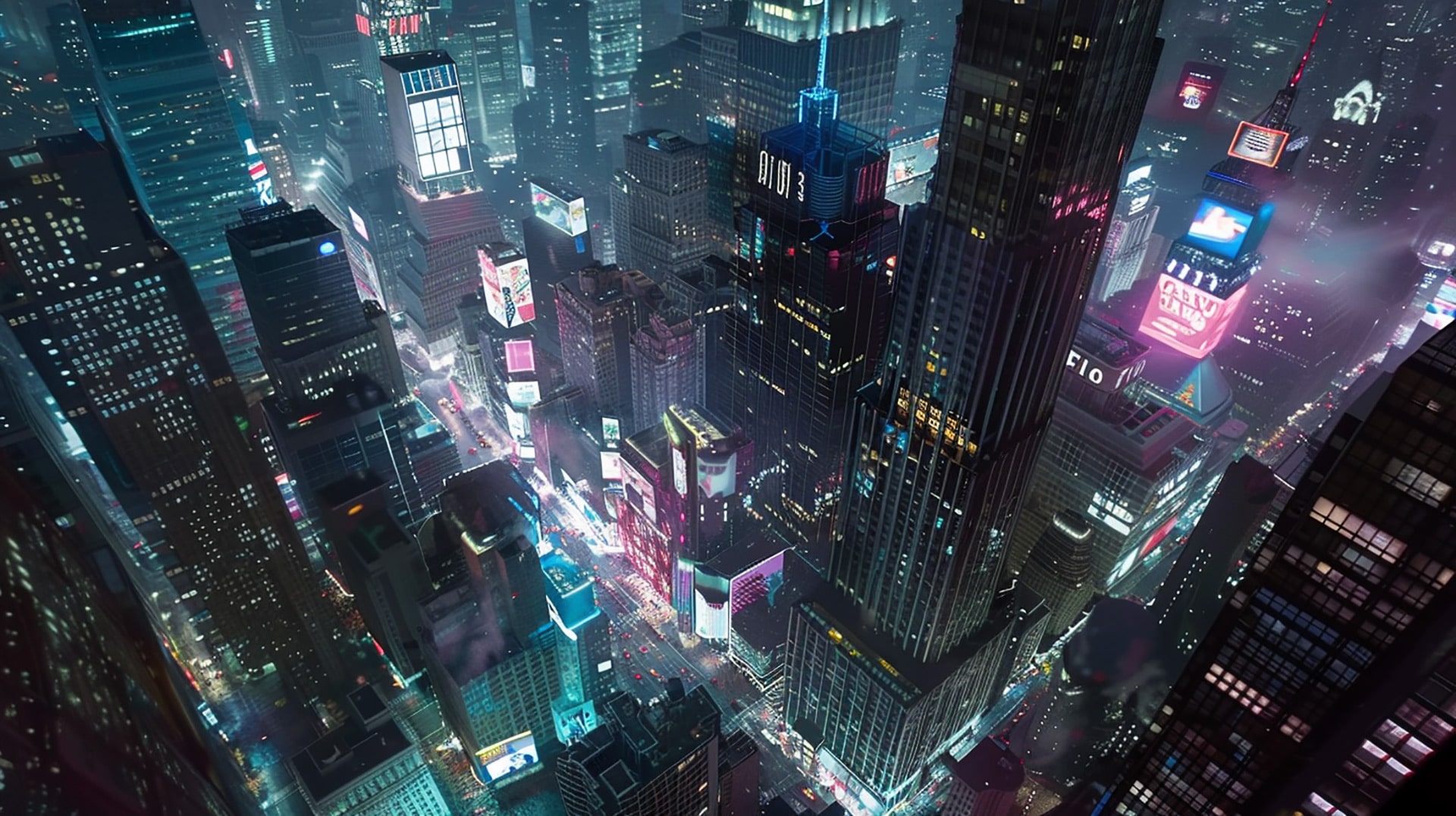 New York City 2300: Future Urban Landscape Wallpaper