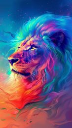 Majestic Lion in Oil Painting Style