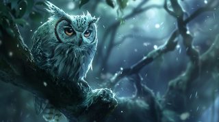 Vibrant Owl AI Pics: HD Desktop