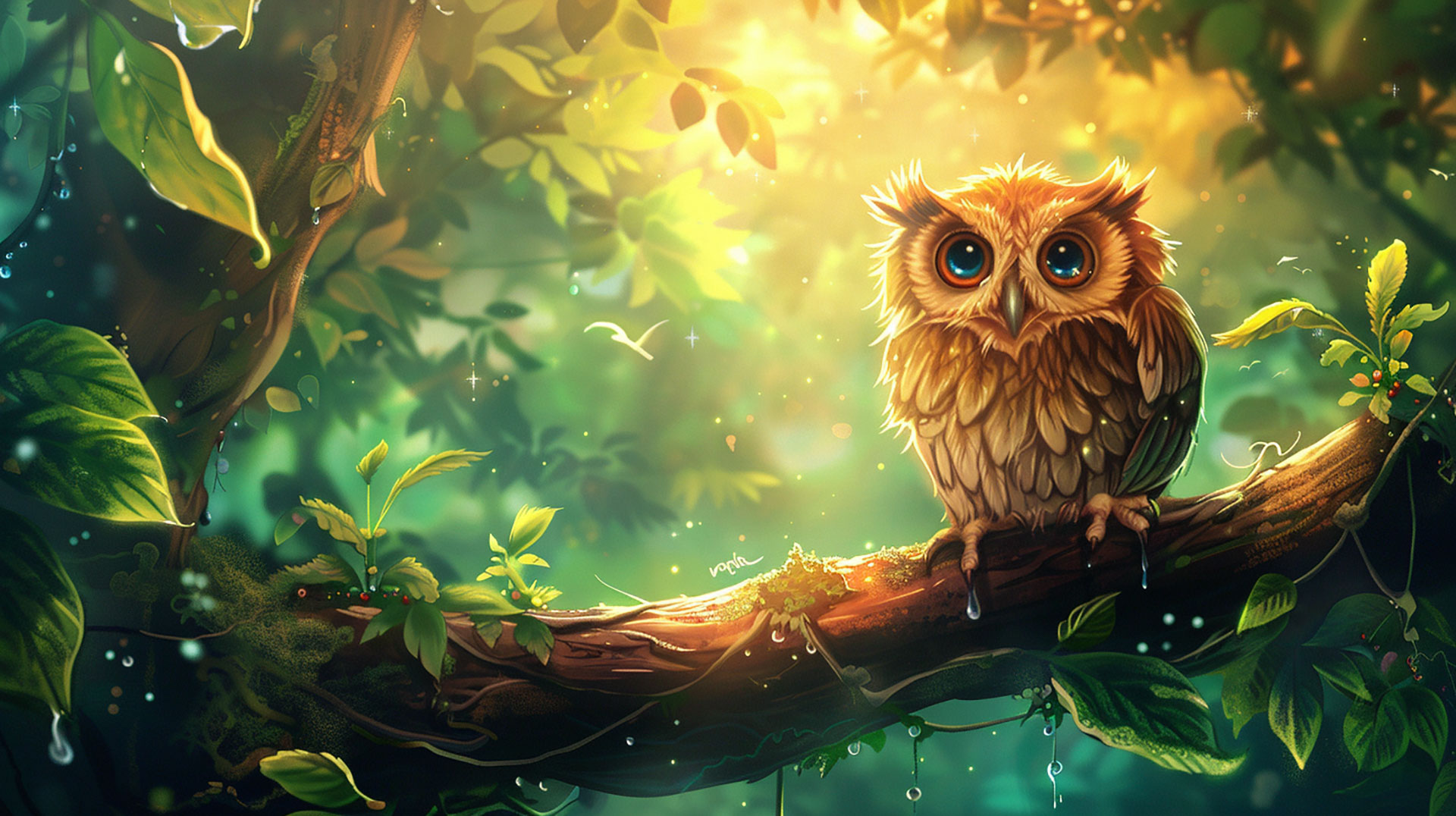 Ultra HD Owl Drawing Background: Free Download