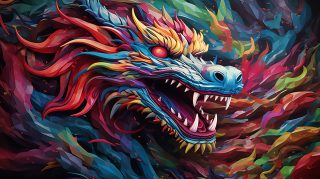 Psychedelic Dragon Dreams: Pop Art Wallpaper in HD