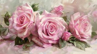 Divine Rose Garden: Mesmerizing Desktop Image