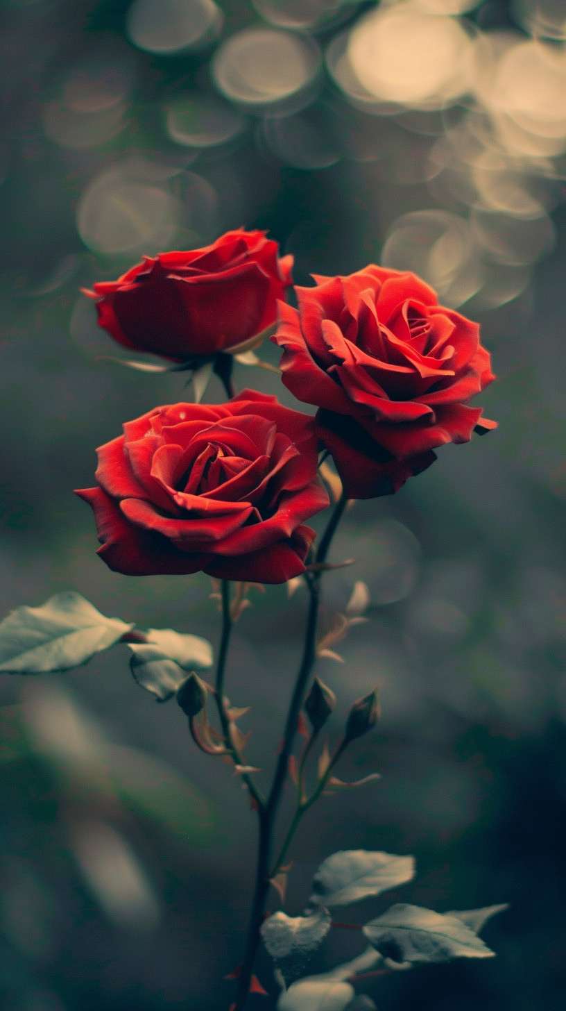 Enchanting Blue Roses: Mobile Background