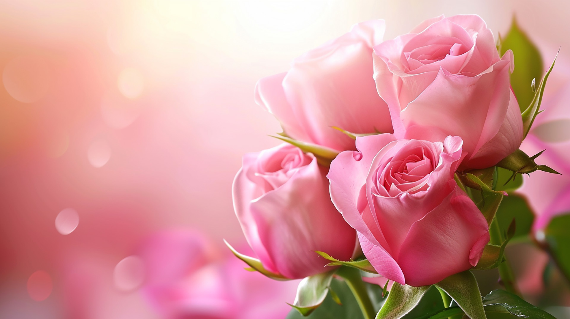 Blossoming Roses: Stock Photos for Desktop