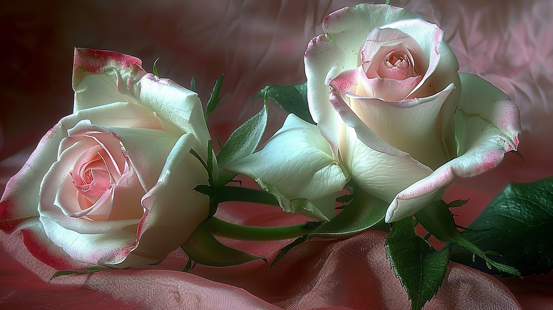 Alluring Rose Blossoms: High-Quality Wallpaper