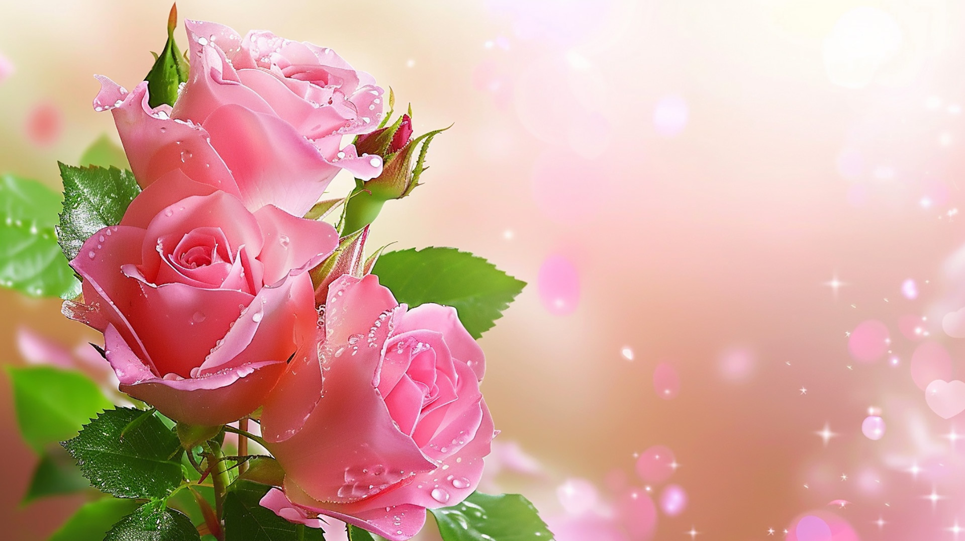 Charming Rose Bouquet: Ultra HD Wallpaper