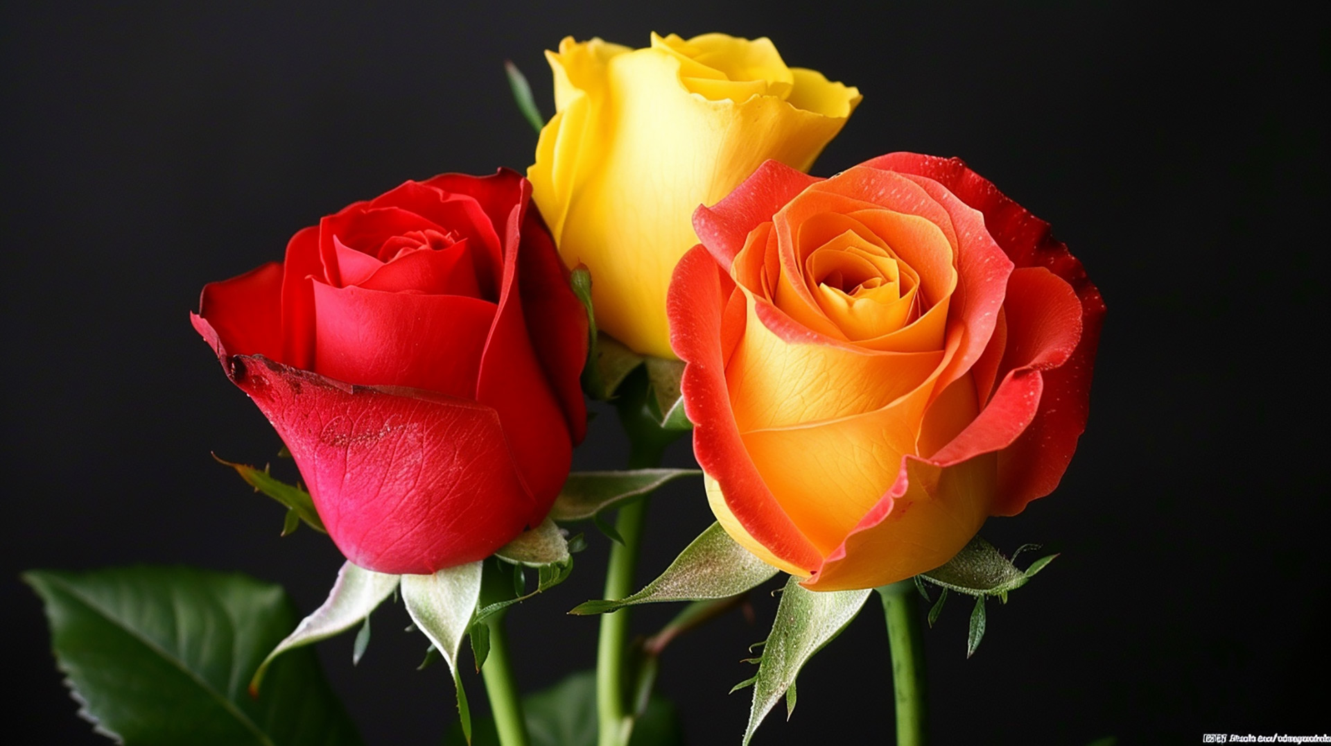 Vibrant Rose Colors: AI-Enhanced Image