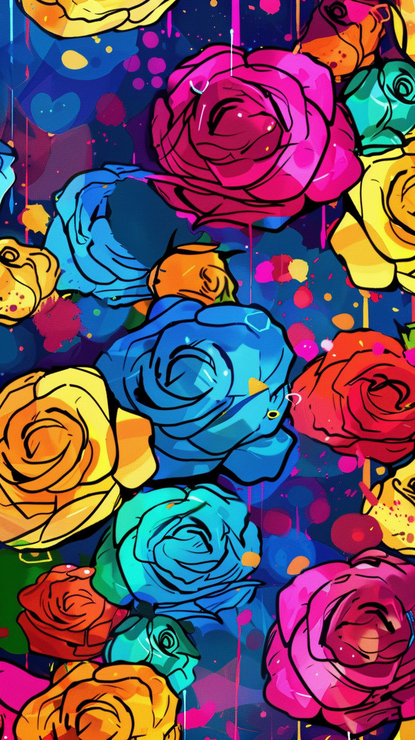 Lush Purple Roses: iPhone Wallpaper