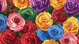 Sublime Rose Elegance: Exquisite AI-Generated Wallpaper