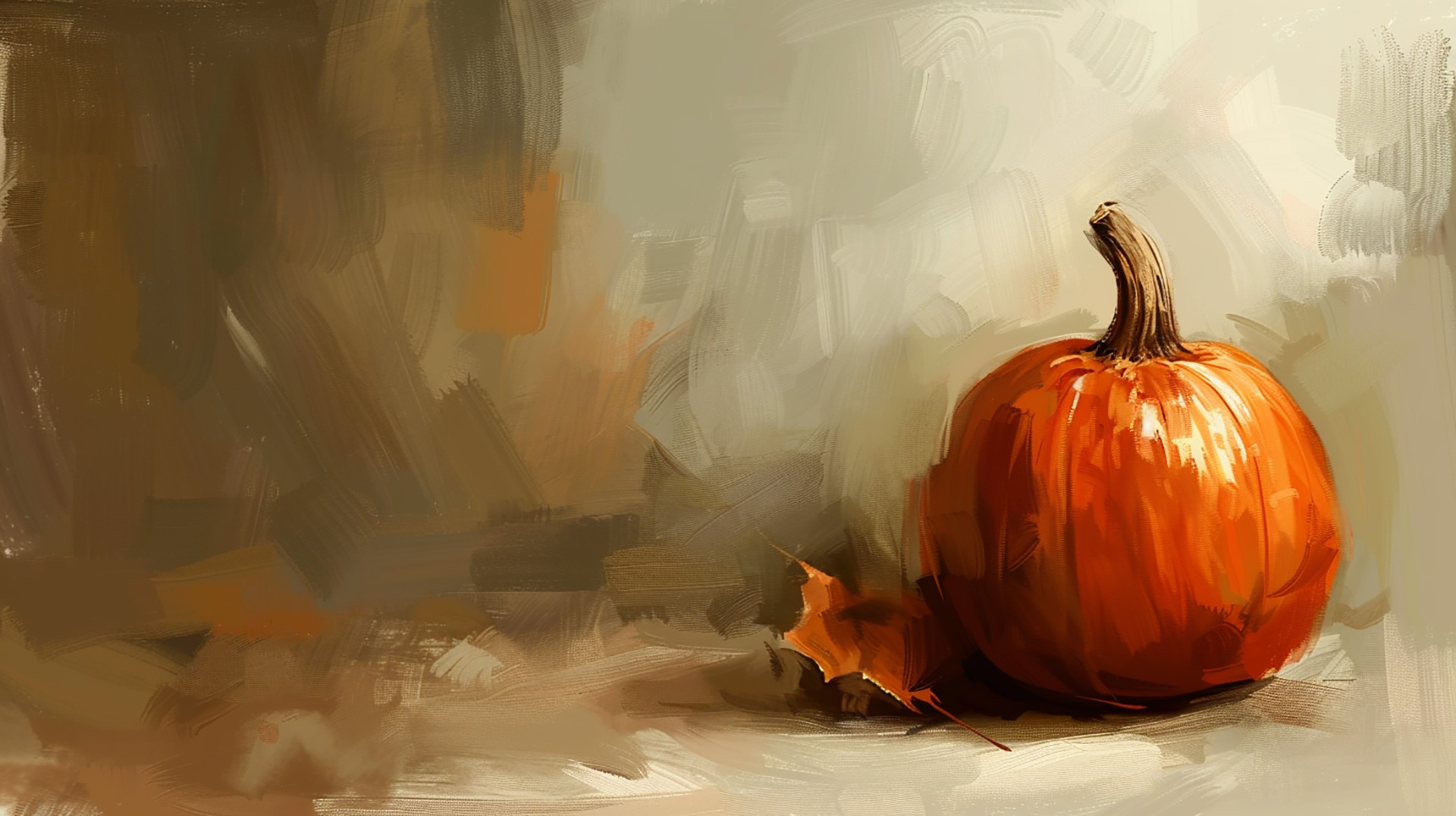 Artistic Pumpkin Design: HD AI Image Wallpaper