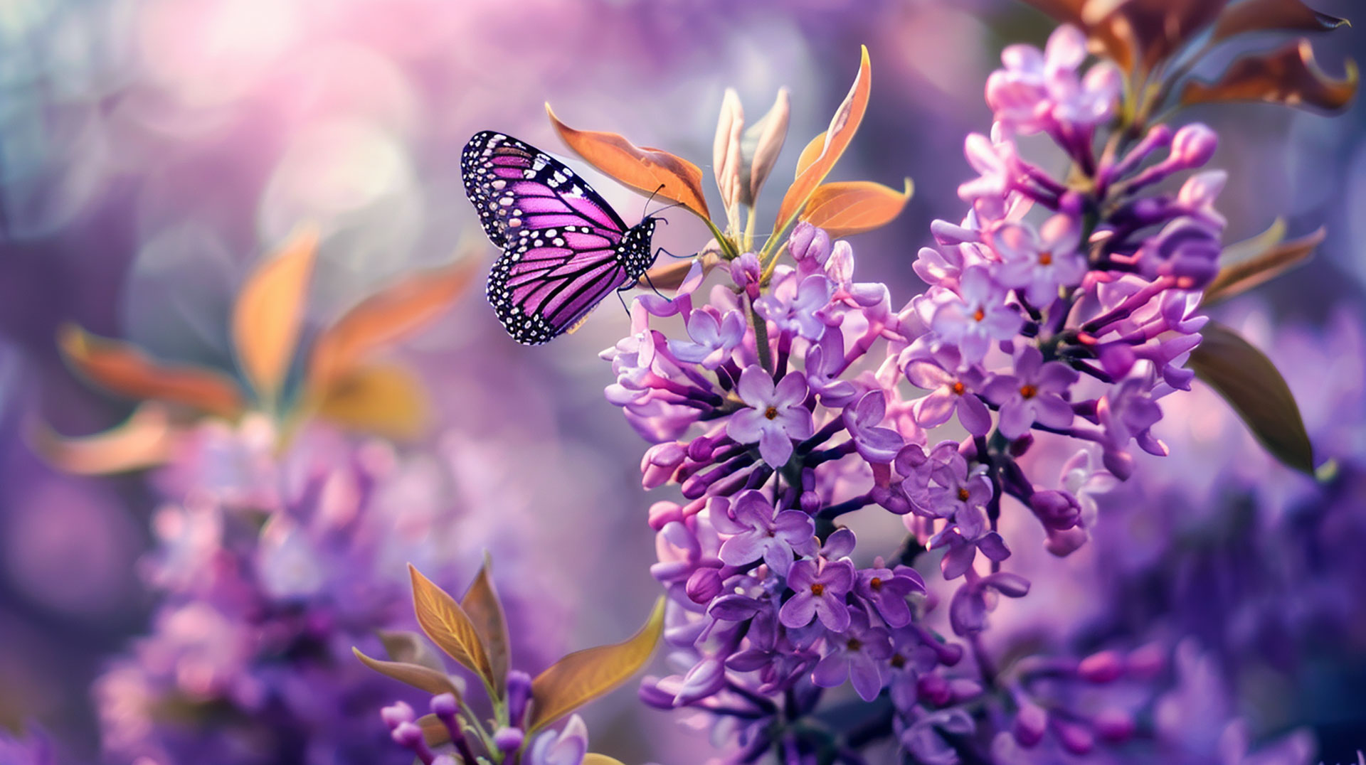 Royal Flutter: Ultra HD Purple Butterfly Wallpaper