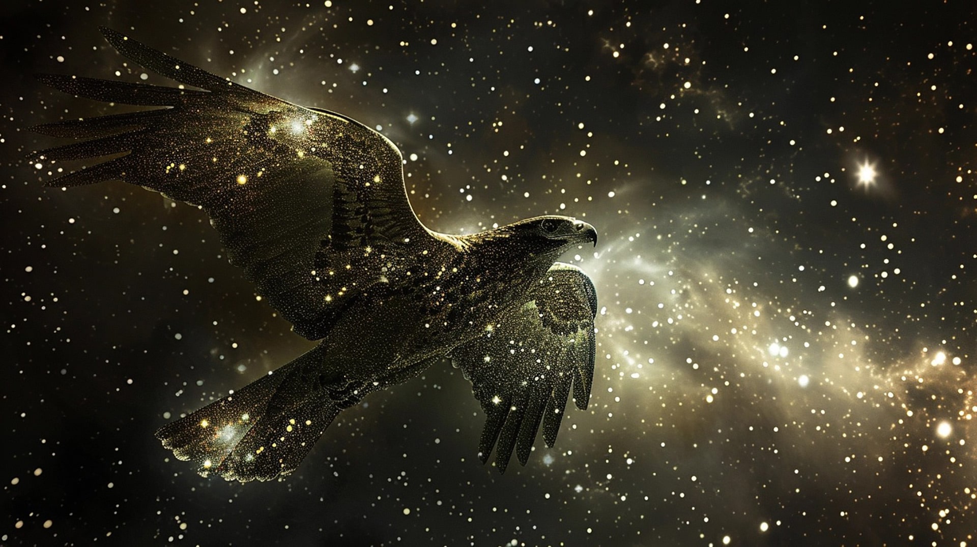 Cybernetic Swoop: Bird Raptor AI Image Wallpaper