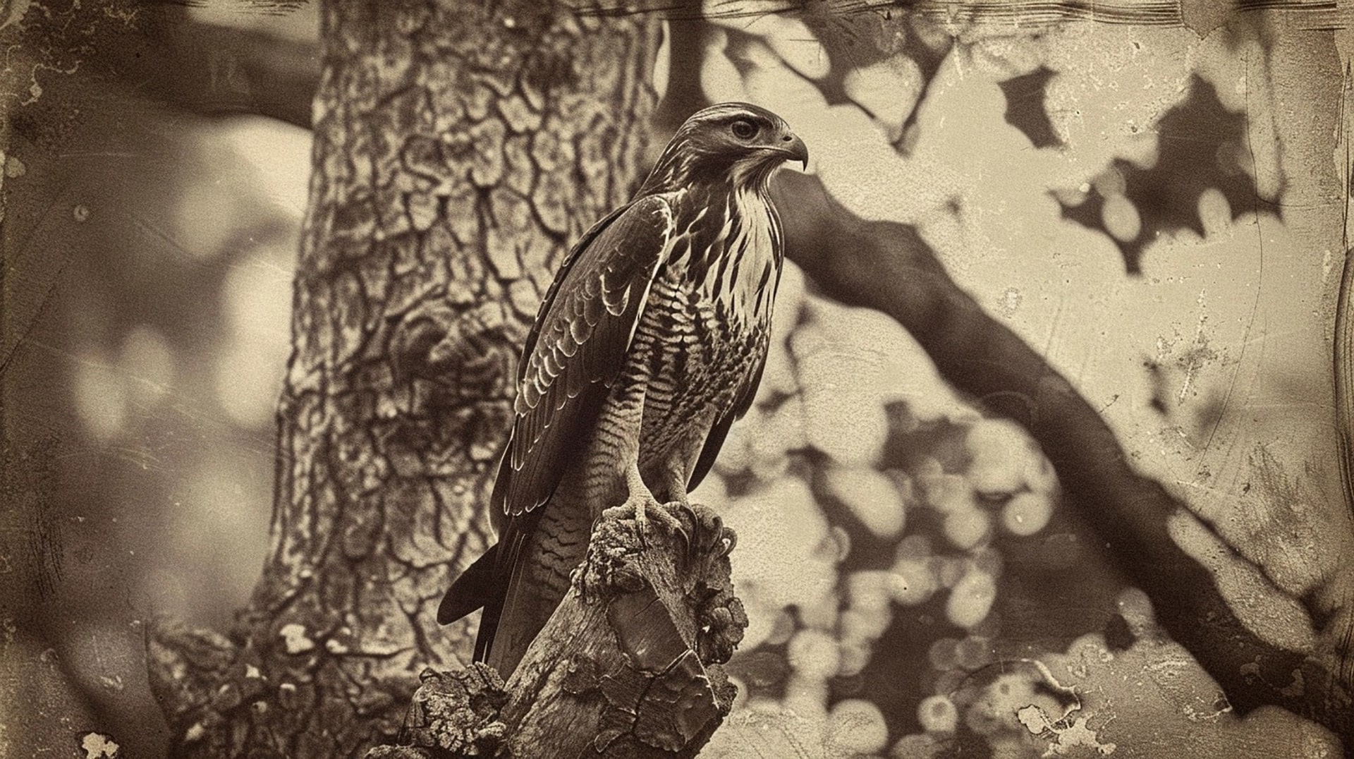 AI Aviary: Bird Raptor Desktop Background