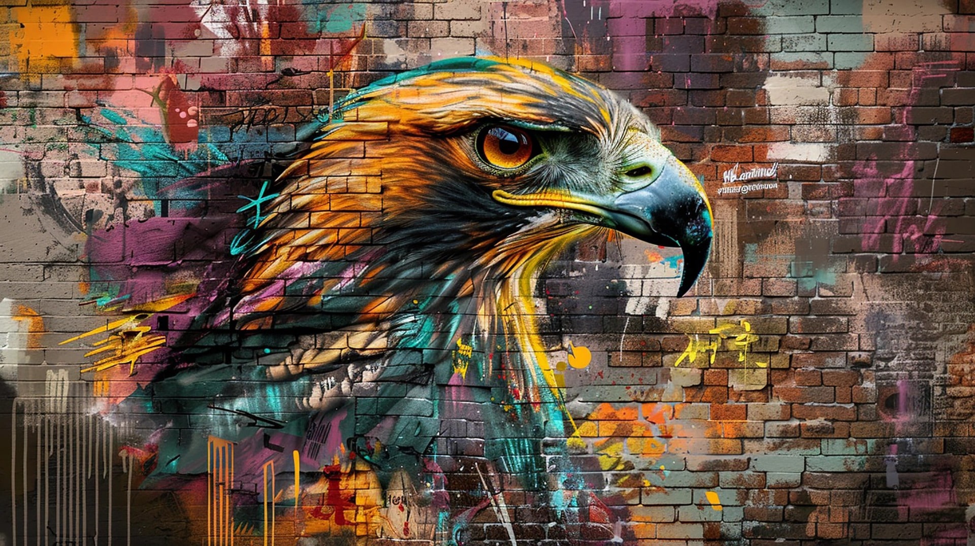 Cybernetic Soar: Bird Raptor AI HD Wallpaper