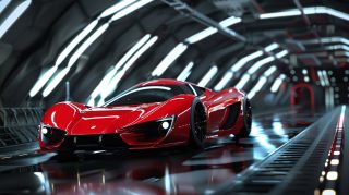 4K Red Supercar Image: Perfect for Desktop