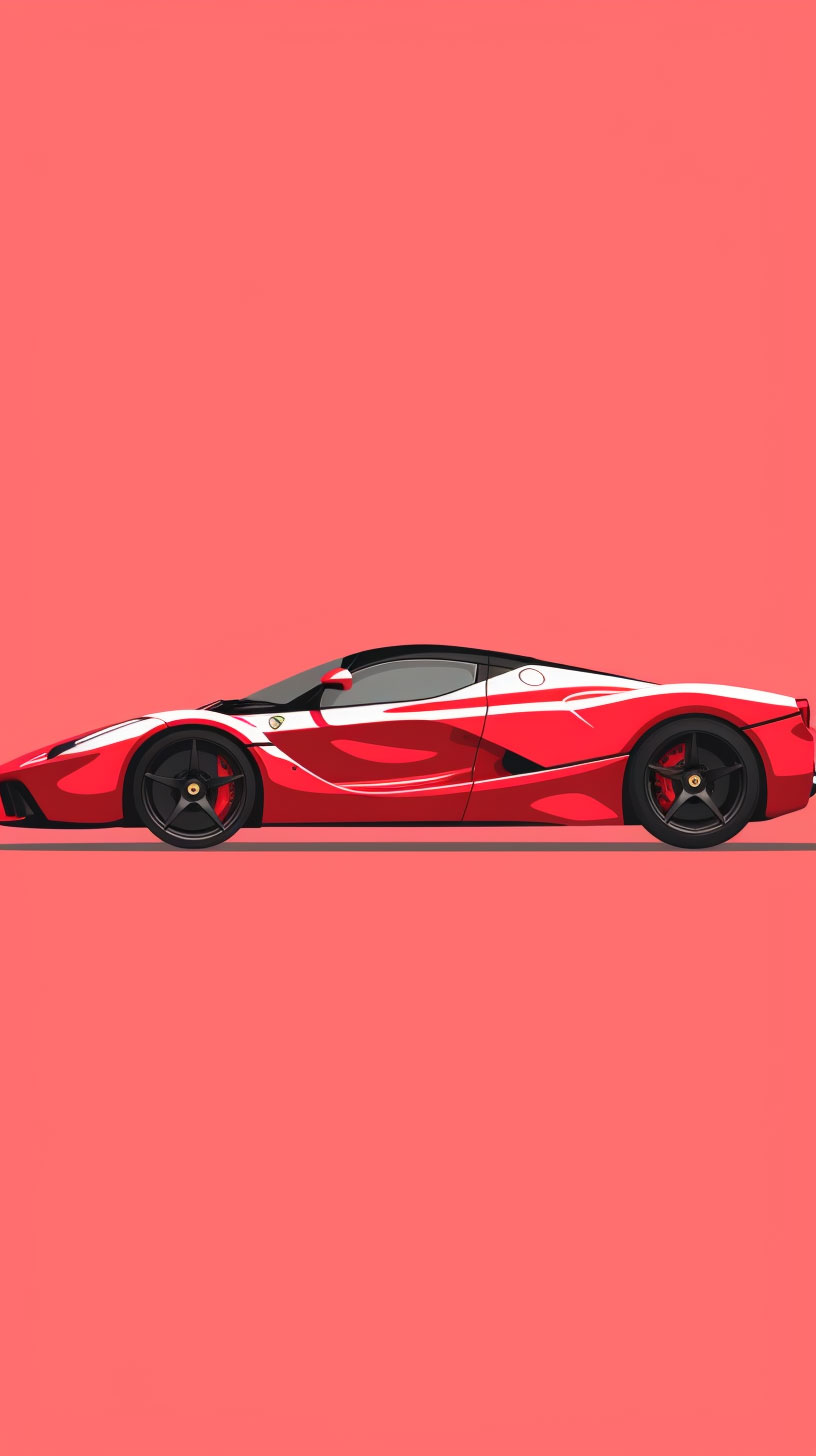 Red Supercar Mobile Wallpaper: HD for iPhone