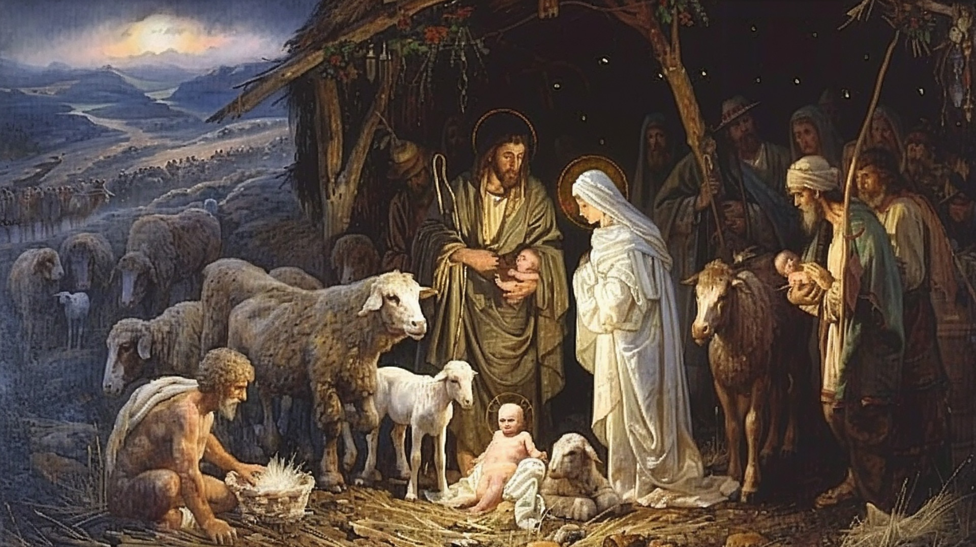 Christmas Blessings: Peaceful Religious Christmas Image