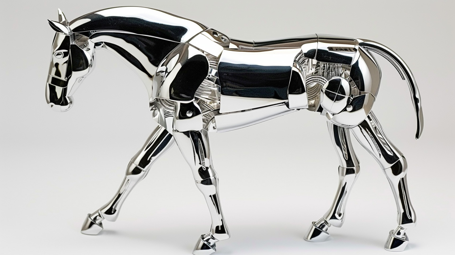 Robotic Equine: AI-Created Ultra HD Desktop Image