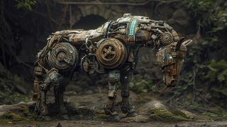 Cybernetic Steed: AI-Enhanced 4k Robot Horse Image