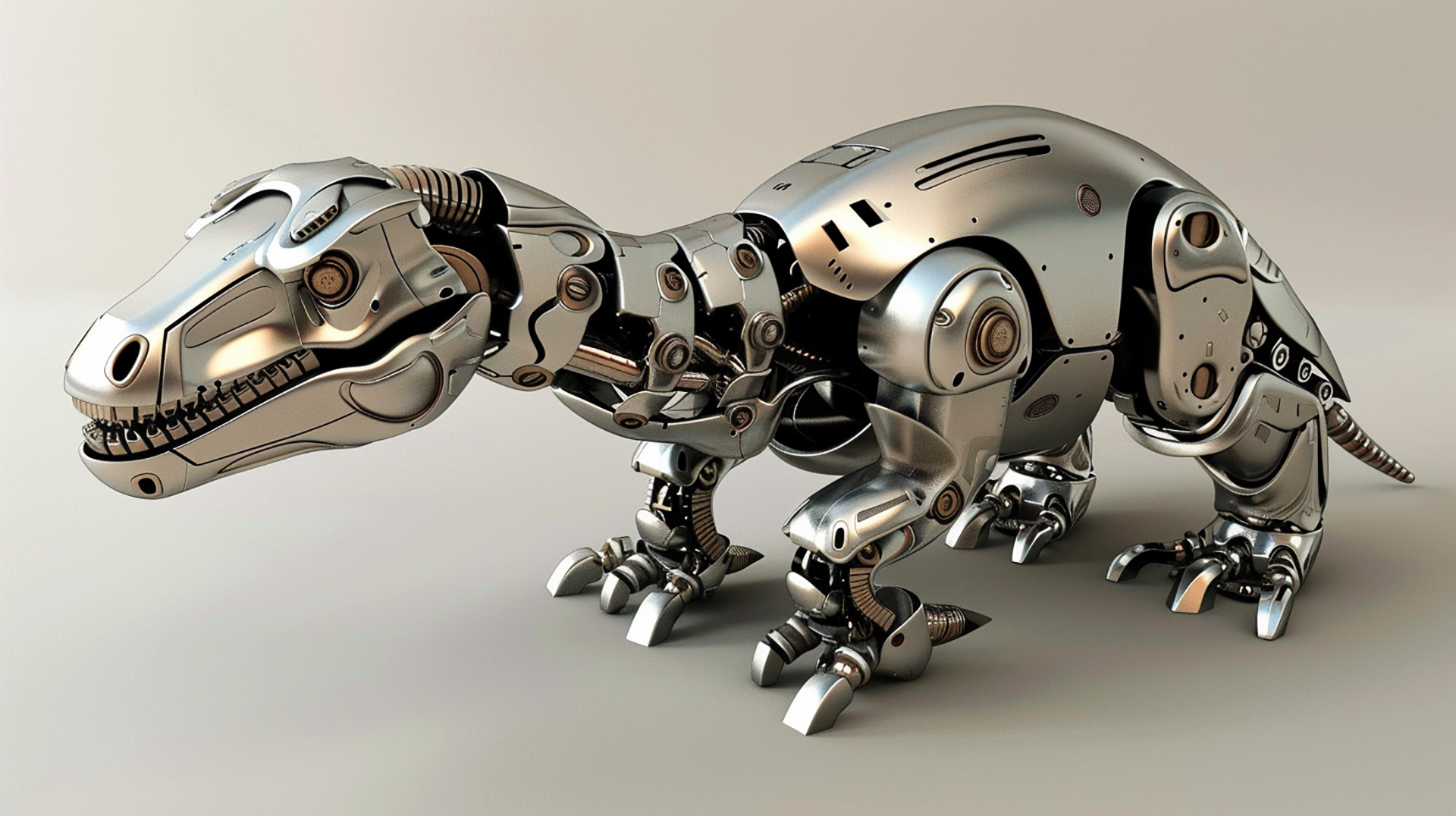 Robot Dinosaur AI Image Wallpaper